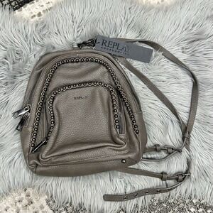 Replay FW3666-1A0337033 Backpack Women's Brown Polyurethane Bag Zipped Pockets**